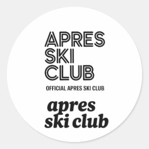 Pegatina Redonda Taza de café del Apres Ski Club – Regalo para aman