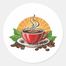 Taza de café roja