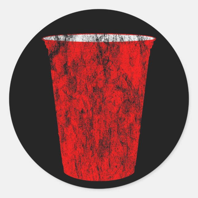 Pegatina Redonda taza de fiesta (Anverso)