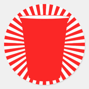 Pegatina Redonda taza de fiesta