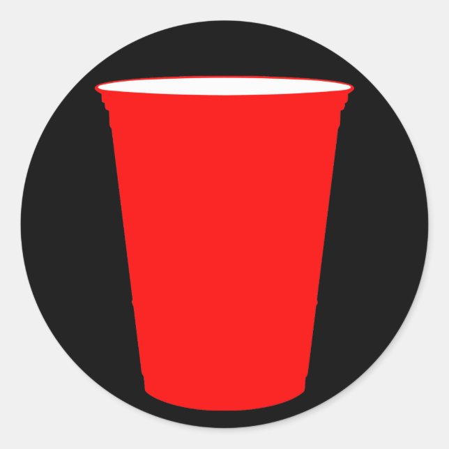 Pegatina Redonda taza de fiesta (Anverso)