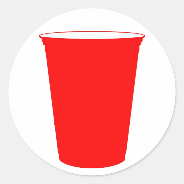 Pegatina Redonda taza de fiesta (Anverso)