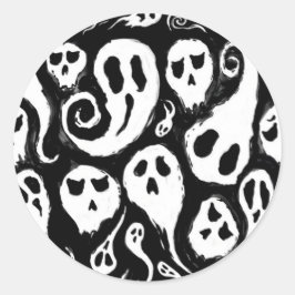 Pegatina Redonda Taza de Halloween