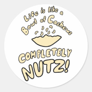 Pegatina Redonda Tazón de Cashews