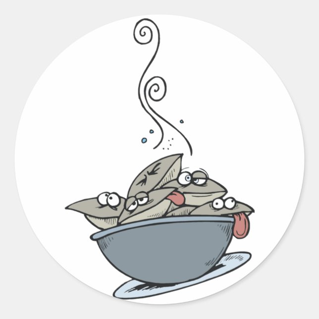 Pegatina Redonda Tazón de clavos (Anverso)