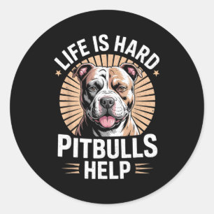 Pegatina Redonda Tbull Mamá Papá La Vida Es Difícil Tbulls Ayuda Pe