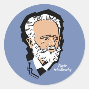 Pegatina Redonda Tchaikovsky