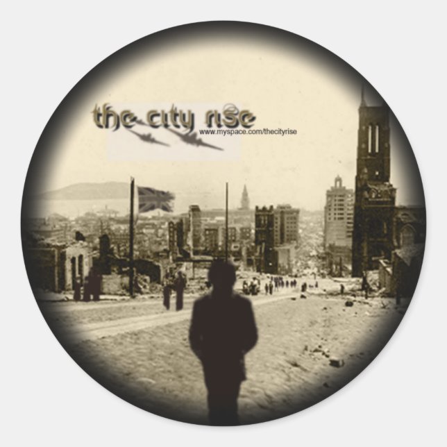 Pegatina Redonda TCR - Hogar del viaje - pegatinas (hoja de 6) (Anverso)