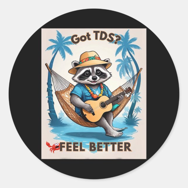 Pegatina Redonda Tds Trump Derangdrome Funny Support (Anverso)