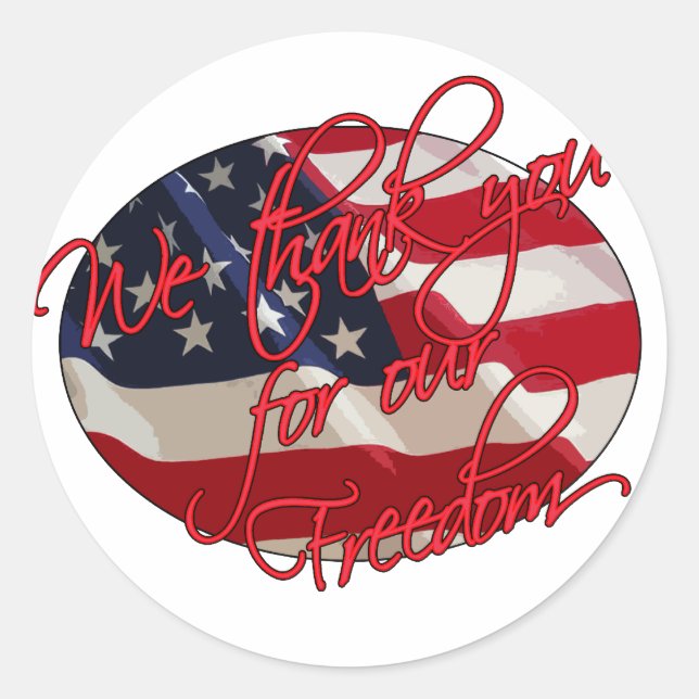 Pegatina Redonda Te agradecemos (Anverso)