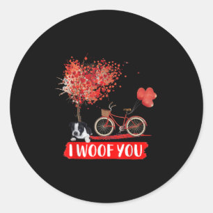 Pegatina Redonda Te Alegro. Regalos de San Valentín del perro de Bo