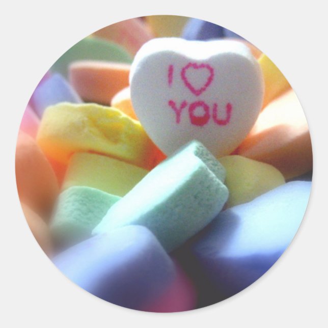 Pegatina Redonda Te Amo (Anverso)