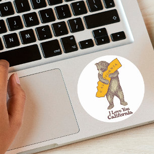 Pegatina Redonda Te Amo California