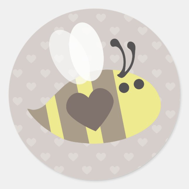 Pegatina Redonda ¡Te amo cariño! (Anverso)