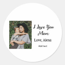 Te amo el día de mamá elegante agregar texto de fo