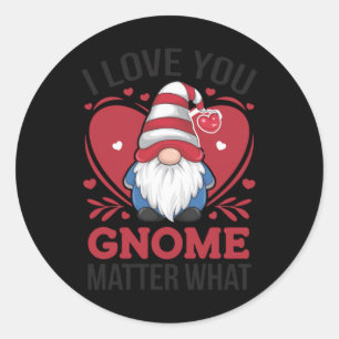 Pegatina Redonda Te Amo Gnome Lo Que Pegatina2