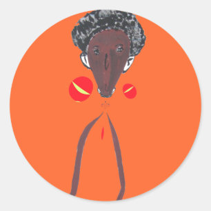 Pegatina Redonda Te amo Nakupenda Swahili