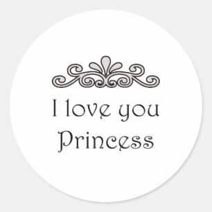 Pegatina Redonda Te Amo Princesa