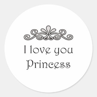 Pegatina Redonda Te Amo Princesa