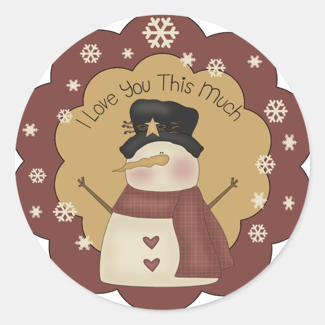 Pegatina Redonda Te Amo Tanto (Anverso)