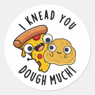 Pegatina Redonda Te Arrojé, Dough Mucho Gracioso Pun