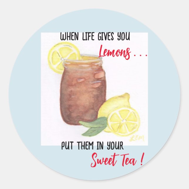 Pegatina Redonda Té dulce (Anverso)