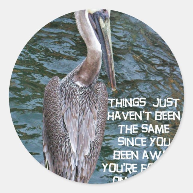 Pegatina Redonda Te Extraño. (Anverso)