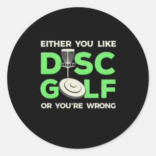Pegatina Redonda Te Gusta El Disco Golf
