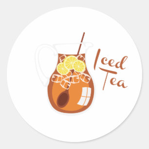 Pegatina Redonda Té helado