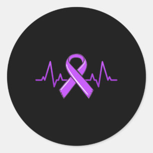 Pegatina Redonda Té Latido de Epilepsia Madres Conciencia de Cinta