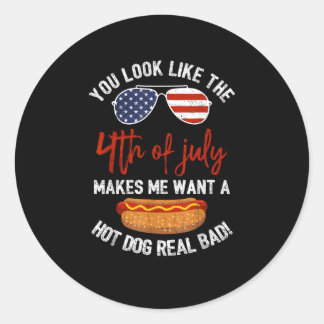 Pegatina Redonda Te Pareces Al Patriótico Del 4 De Julio
