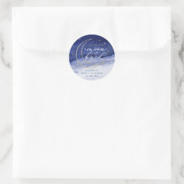 Pegatina Redonda Te quiero a la luna y a los Pegatinas