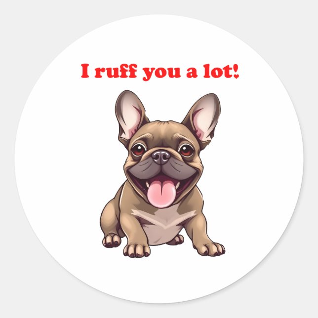 Pegatina Redonda ¡Te rompí mucho! (Anverso)