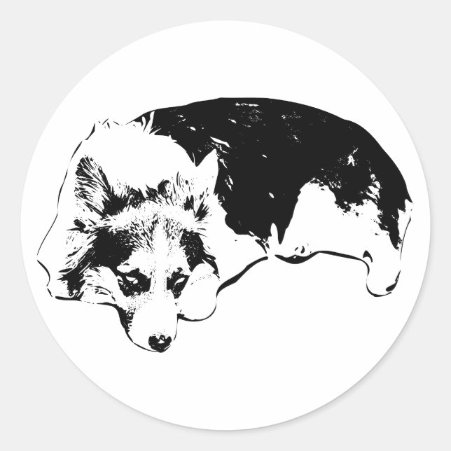 Pegatina Redonda Te Veo (Anverso)