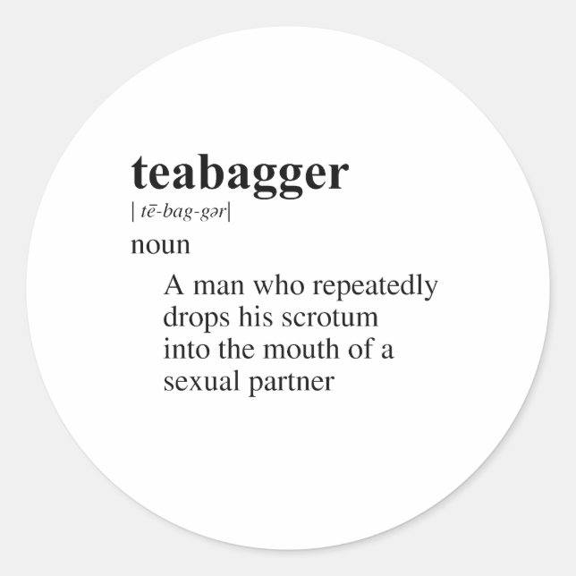 PEGATINA REDONDA TEABAGGER 2 (Anverso)