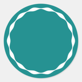 Pegatina Redonda Teal Blank Circle Custom Spice Container Sticker