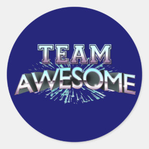 Pegatina Redonda Team Awesome