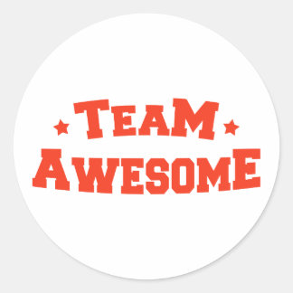 Pegatina Redonda Team Awesome