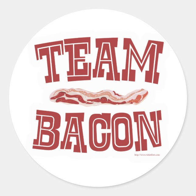 Pegatina Redonda Team Bacon (Anverso)