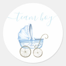 Team Boy, Blue Stroller Gender Revelan