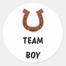 Pegatina Redonda Team Boy Vote género revelar fiesta