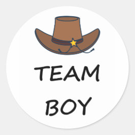 Pegatina Redonda Team Boy Vote género revelar fiesta