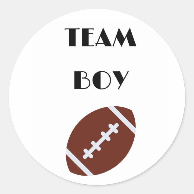 Pegatina Redonda Team Boy Vote género revelar fiesta (Anverso)