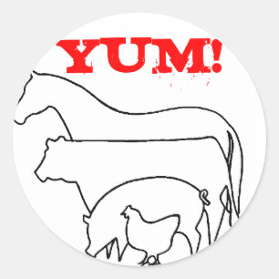 Pegatina Redonda Team Carnivore