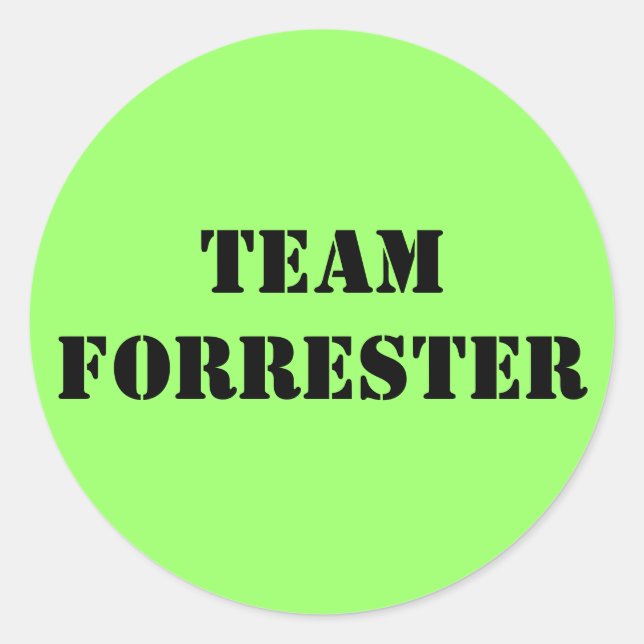 PEGATINA REDONDA TEAM FORRESTER (Anverso)