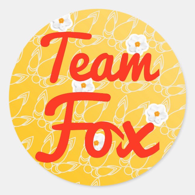 Pegatina Redonda Team Fox (Anverso)
