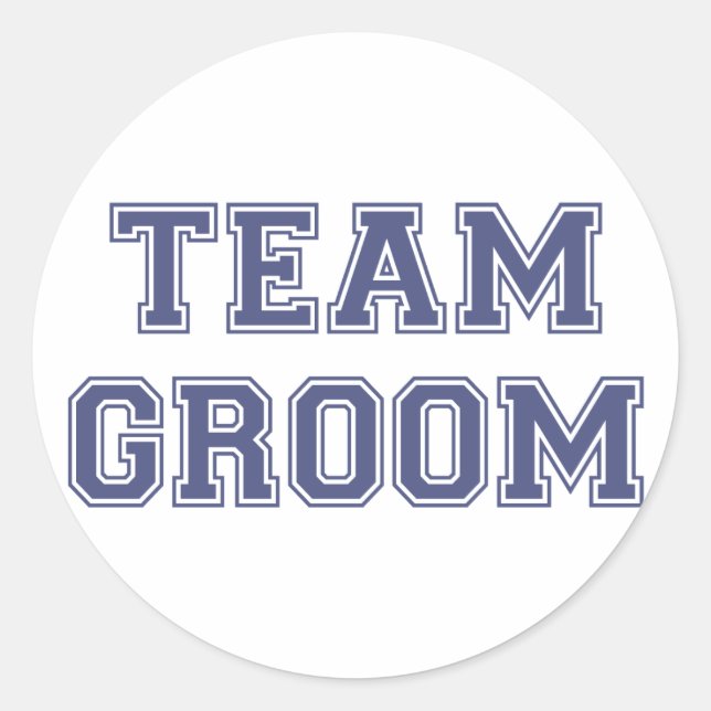 Pegatina Redonda Team Groom (Anverso)