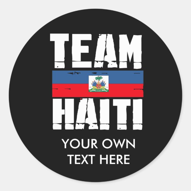 PEGATINA REDONDA TEAM HAITI (Anverso)