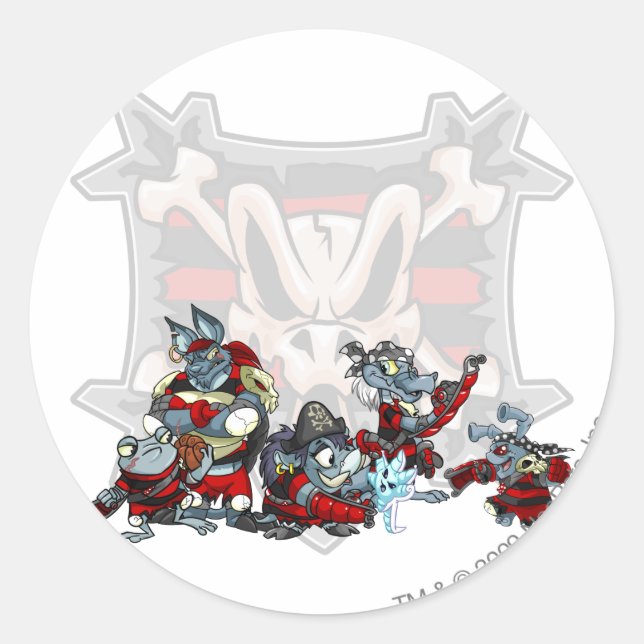 Pegatina Redonda Team Krawk Island Group (Anverso)
