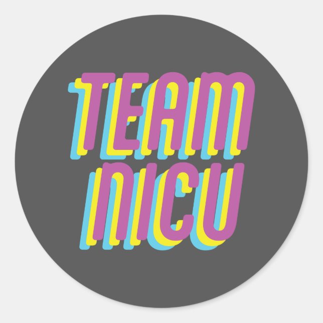 PEGATINA REDONDA TEAM NICU KEYCHAIN (Anverso)